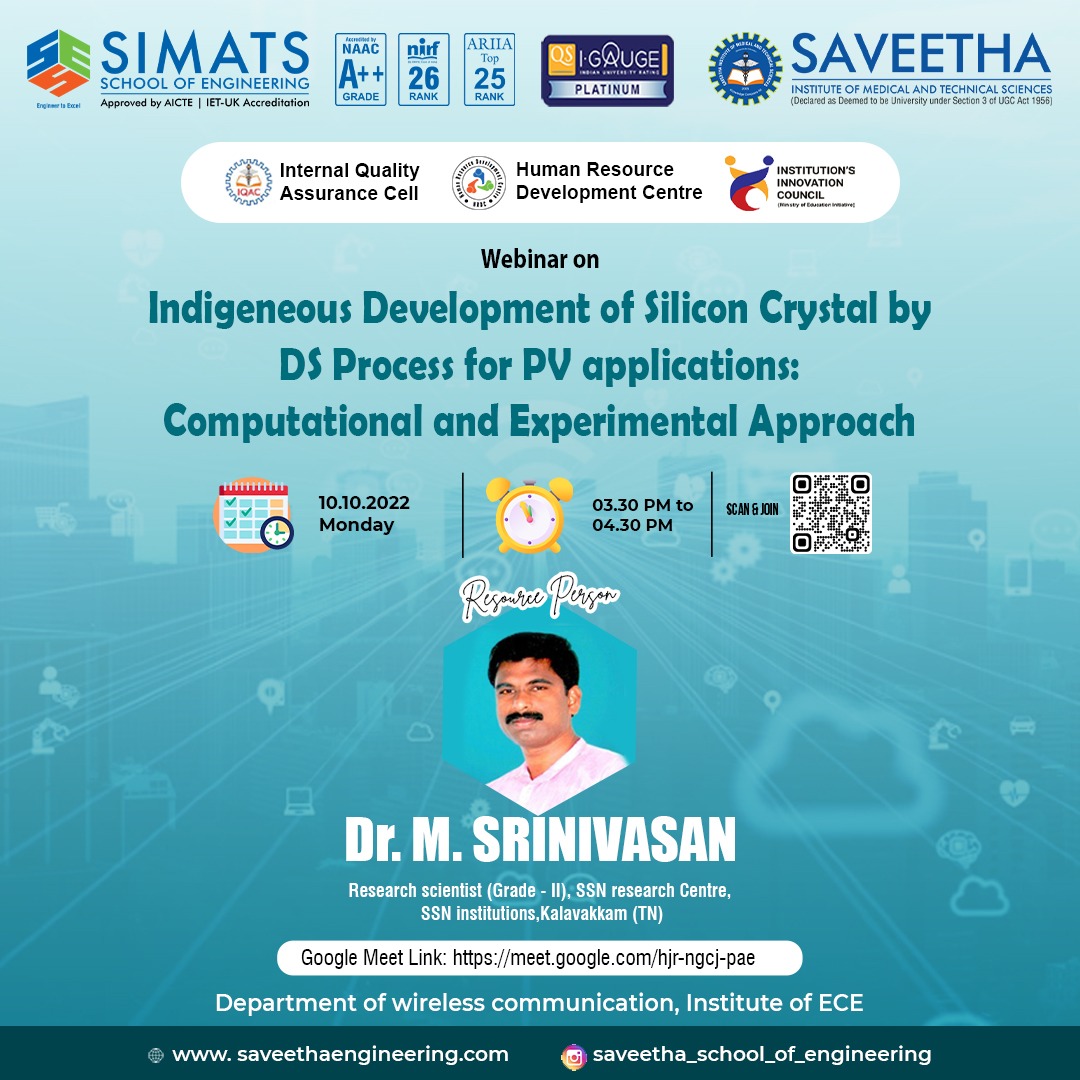 Indigeneous Development of Silicon Crystal by DS Process for PV applications: Computational and Experimental Approach 2022